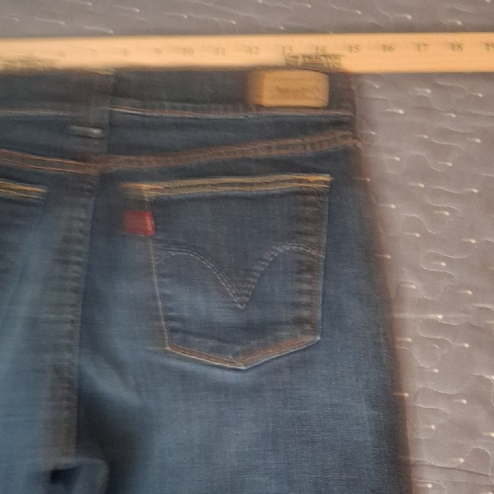 Levi's Dark Blue Ankle Jeans - Picture 6 of 8